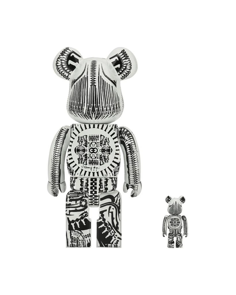 商品Medicom|100% + 400% H.R. Giger Chrome Version Be@rbrick White,价格¥1663,第4张图片详细描述