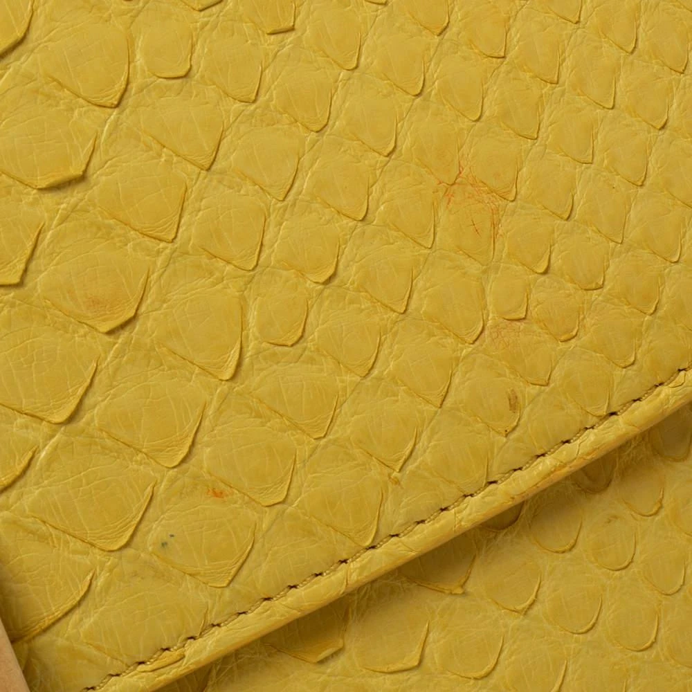 Celine Yellow Python Medium Classic Box Shoulder Bag 商品