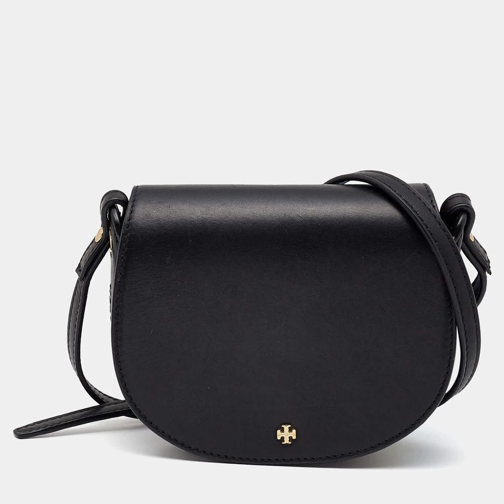 商品[二手商品] Tory Burch|Tory Burch Black Leather Emerson Mini Saddle Crossbody Bag,价格¥928,第1张图片