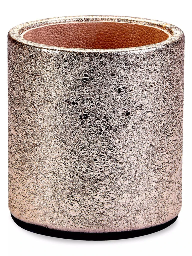 商品Graphic Image|The Hayden Desk Metallic Leather Round Pencil Cup,价格¥508,第1张图片