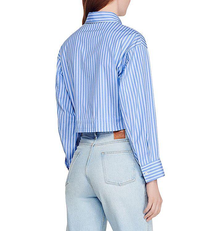商品Sandro|Tamara Striped Cropped Shirt,价格¥1128,第4张图片详细描述