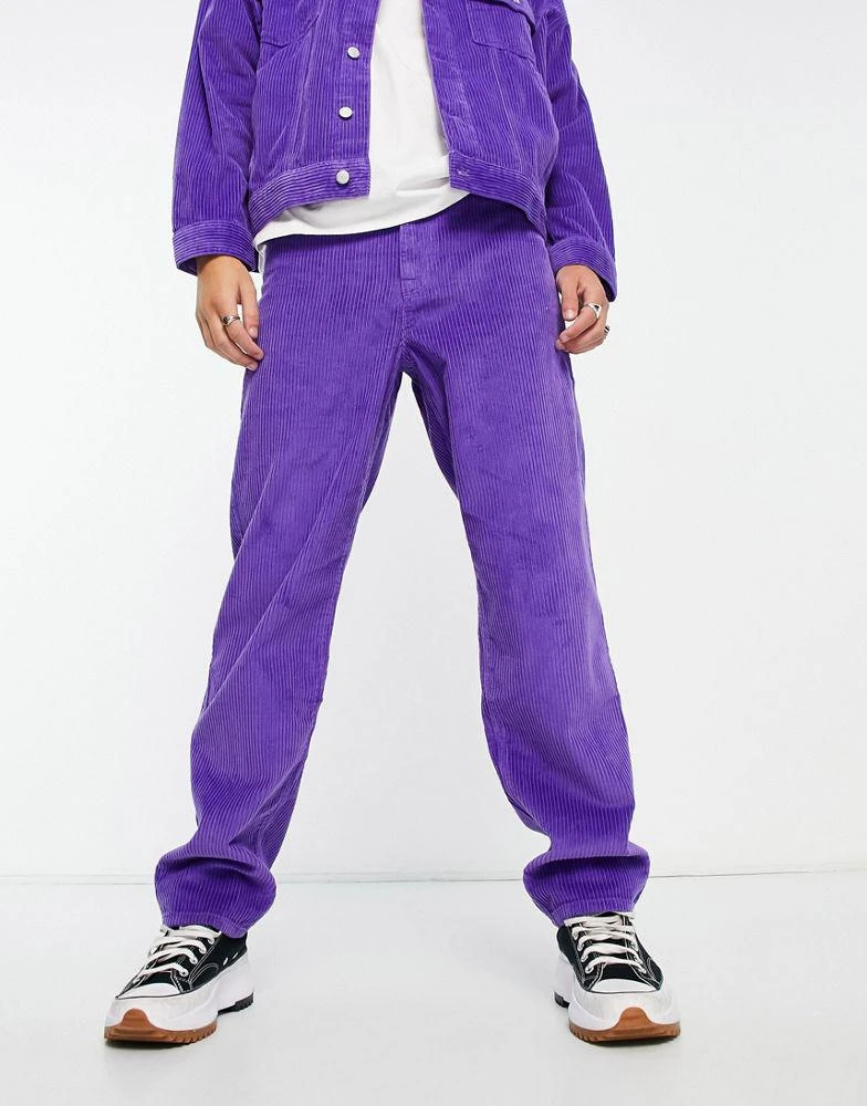 商品ASOS|ASOS DESIGN co-ord baggy jeans in purple corduroy,价格¥229,第1张图片