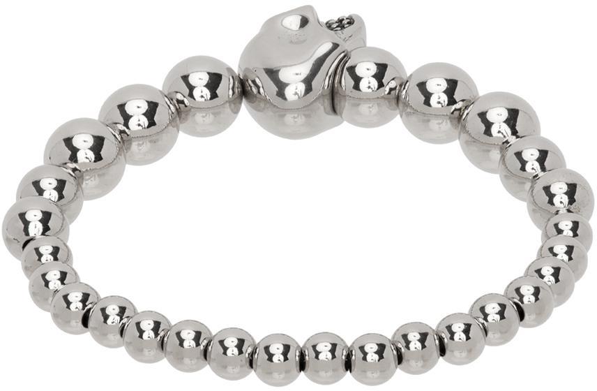 商品Alexander McQueen|Silver Skull Bracelet,价格¥2355,第4张图片详细描述