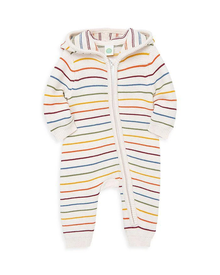 商品Little Me|Unisex Hooded Striped Cotton Sweater Coverall - Baby,价格¥156,第3张图片详细描述