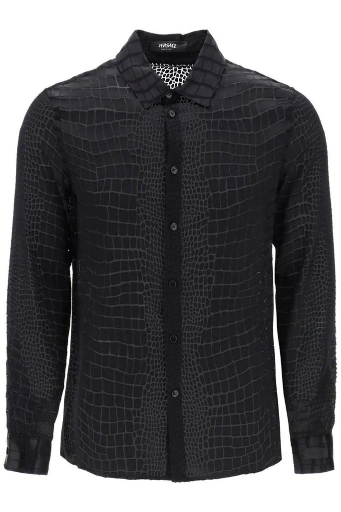 商品Versace|Versace crocodile effect dévoré shirt,价格¥7308,第1张图片