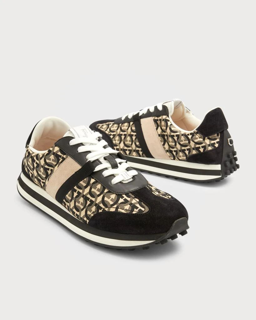 Unisex Iulio Gancini-Printed Textile Low-Top Sneakers 商品