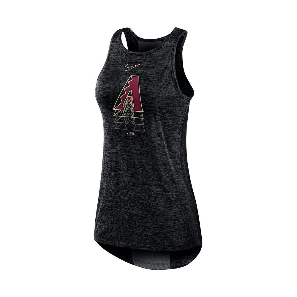 Women's Black Arizona Diamondbacks Logo Fade High Neck Performance Tank Top商品第3张图片规格展示