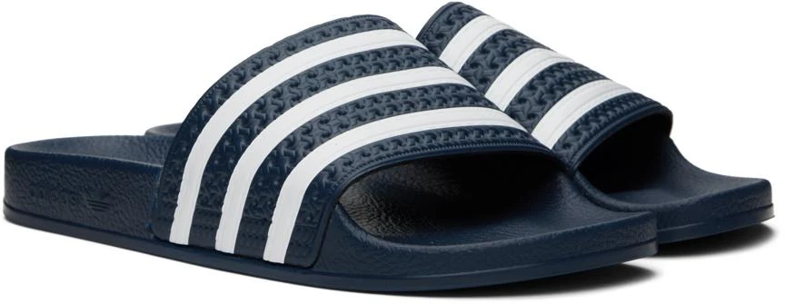 商品Adidas|Navy & White Adilette Slides,价格¥205,第4张图片详细描述