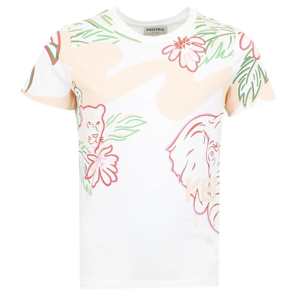 商品Kenzo|Ivory Tropical Print T Shirt,价格¥250,第1张图片