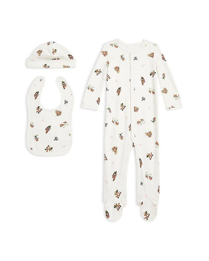 商品Ralph Lauren|Unisex Polo Bear Cotton 3 Piece Gift Set - Baby,价格¥337,第1张图片