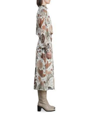 商品Lafayette 148 New York|Floral Silk Blend Midi Dress,价格¥6078,第3张图片详细描述