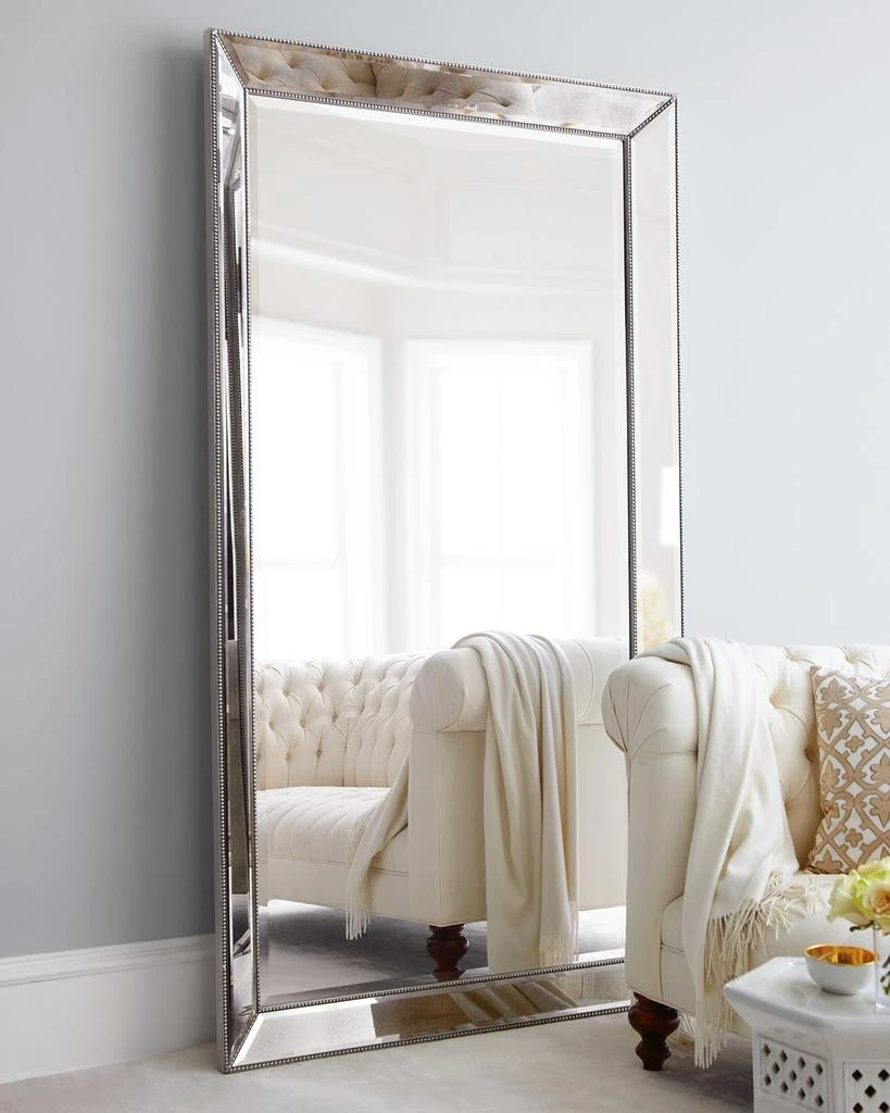 商品Antiqued-Silver Beaded Floor Mirror,价格¥7622,第3张图片详细描述