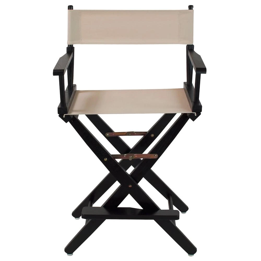 商品American Trails|Extra-Wide Premium 24"  Directors Chair Black Frame W/Natural Color Cover,价格¥1071,第1张图片