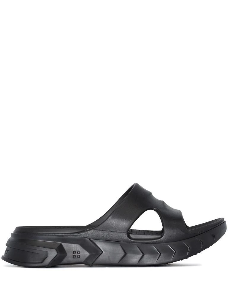 商品Givenchy|Givenchy men's black rubber sandals,价格¥3063,第1张图片