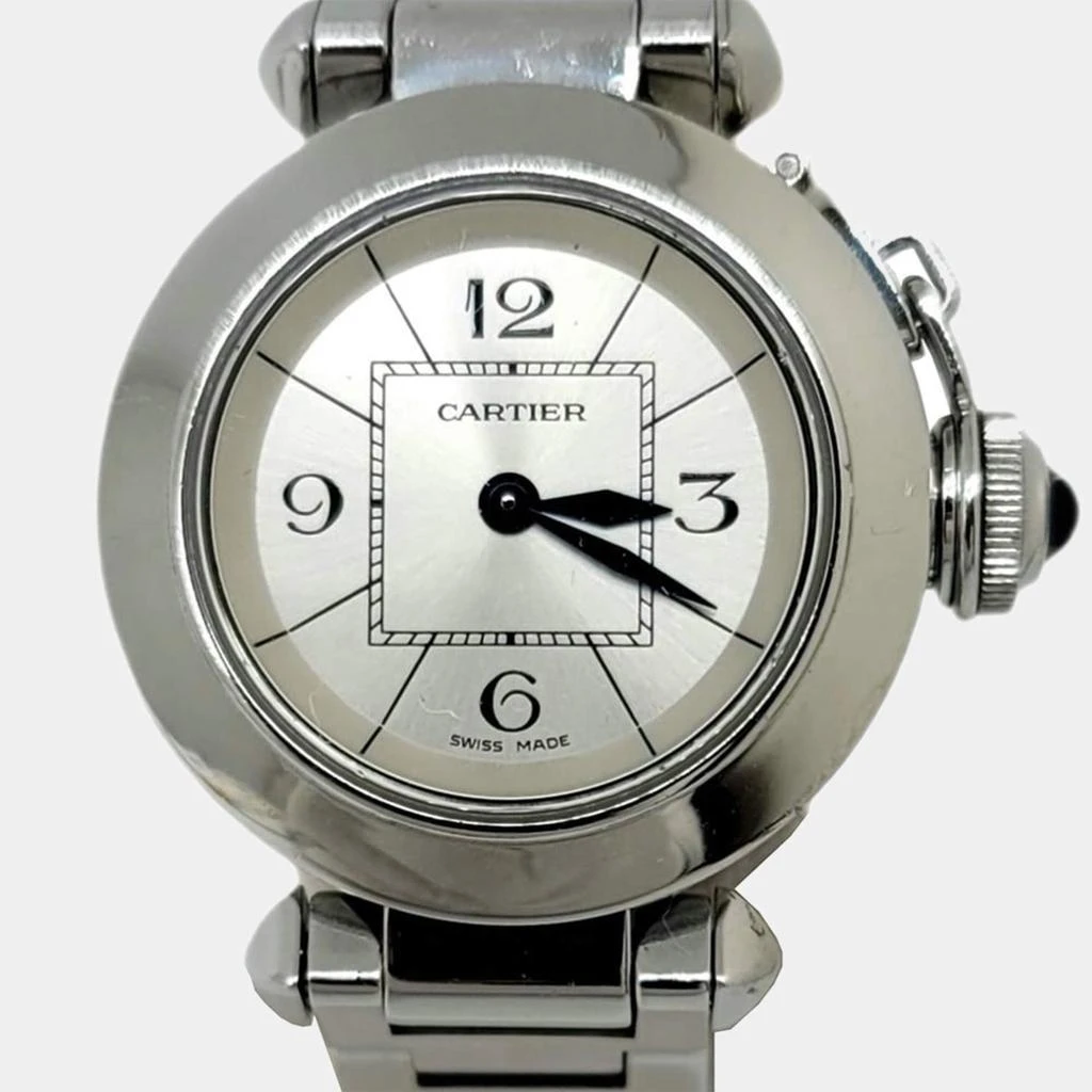 商品[二手商品] Cartier|Cartier Silver Stainless Steel Miss Pasha W3140007 Women's Wristwatch 28 mm,价格¥16467,第2张图片详细描述