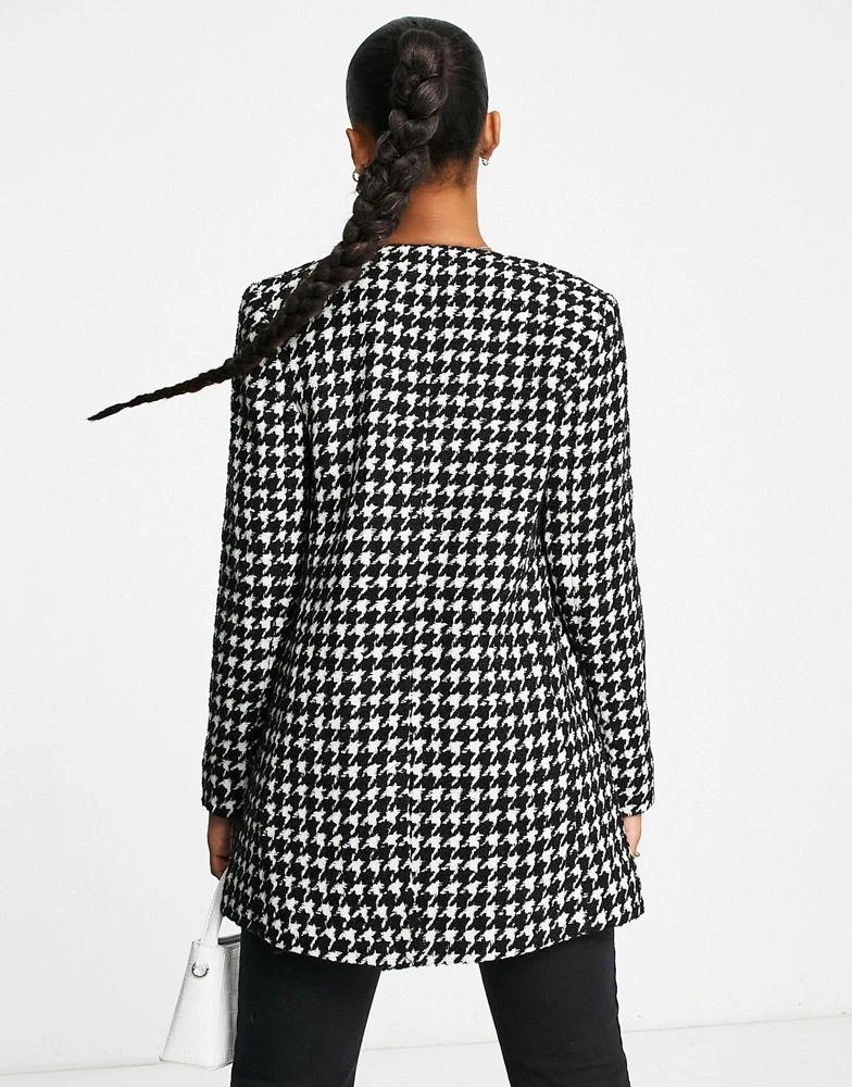 商品& Other Stories|& Other Stories collarless dogtooth acket in black and white,价格¥741,第3张图片详细描述