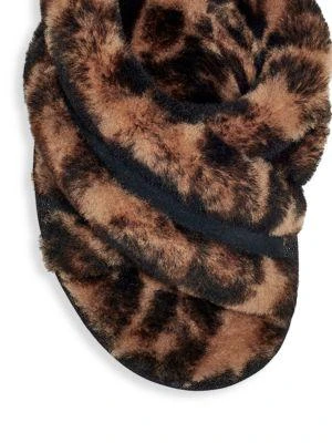 商品UGG|Scuffita Panther Print Dyed Sheepskin Slippers,价格¥416,第4张图片详细描述