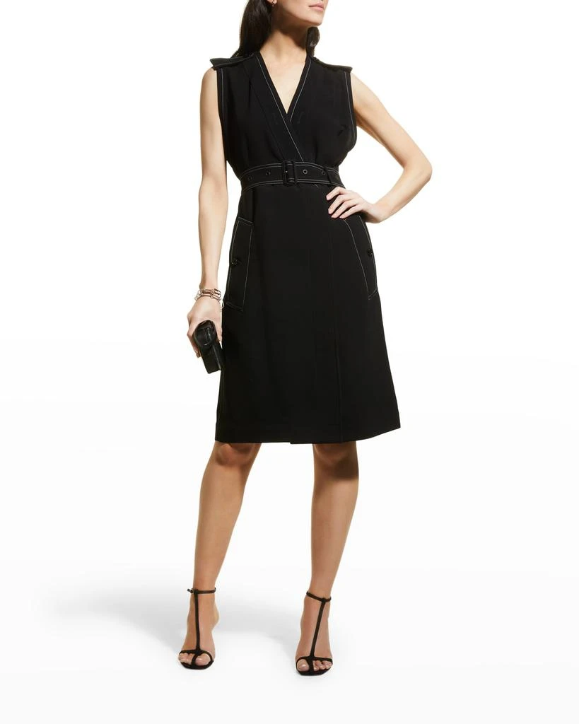 商品Burberry|Maddison Belted Trench Wrap Dress,价格¥3296,第3张图片详细描述