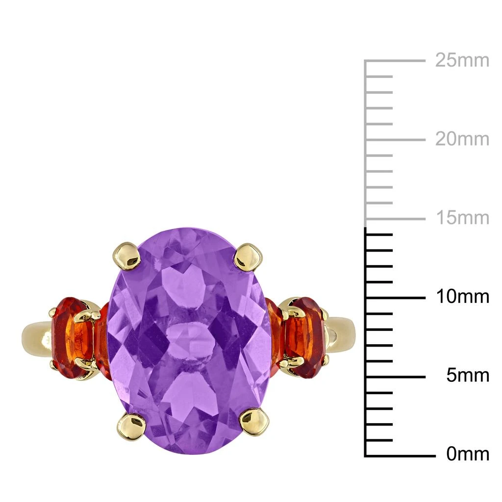 商品Mimi & Max|6ct TGW Amethyst Madeira Citrine Cocktail Ring in Yellow Plated Sterling Silver,价格¥717,第3张图片详细描述