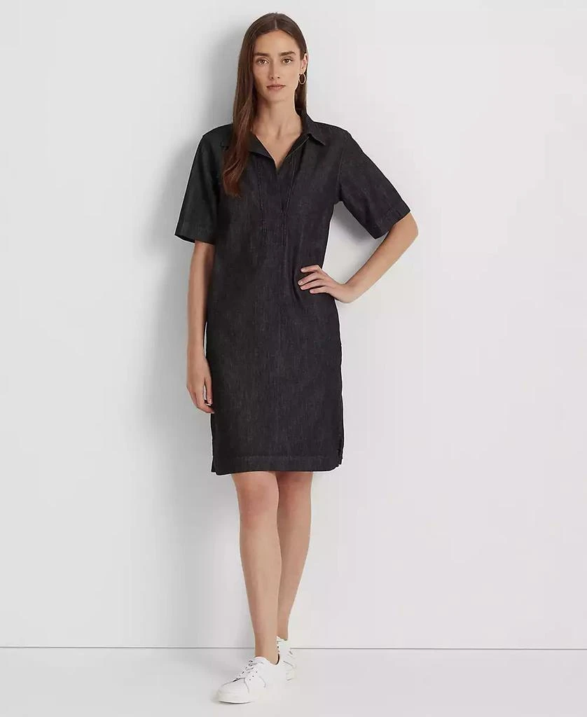 商品Ralph Lauren|Denim Cotton Shift Dress,价格¥772,第1张图片