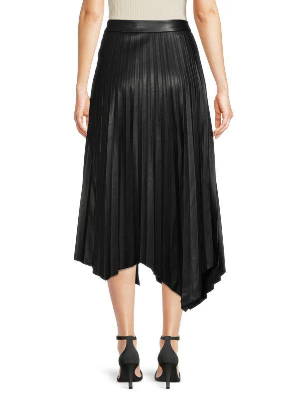 商品Tahari|​Faux Leather Pleated Skirt,价格¥338,第2张图片详细描述