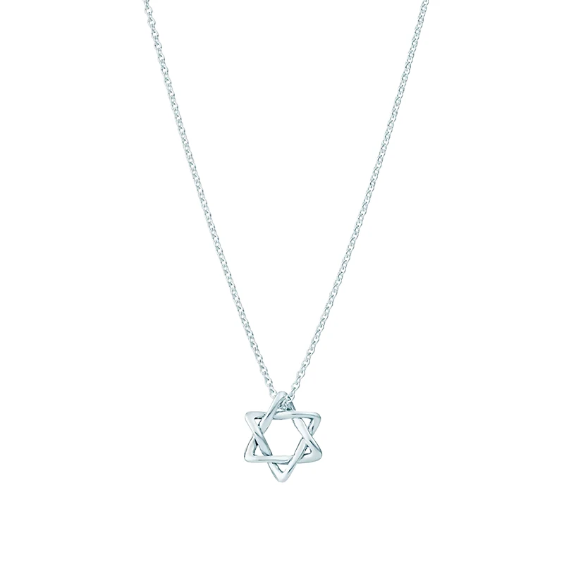 商品Tiffany & Co.|Tiffany & Co./蒂芙尼 925银12mm六芒星形状吊坠项链,价格¥2053,第1张图片