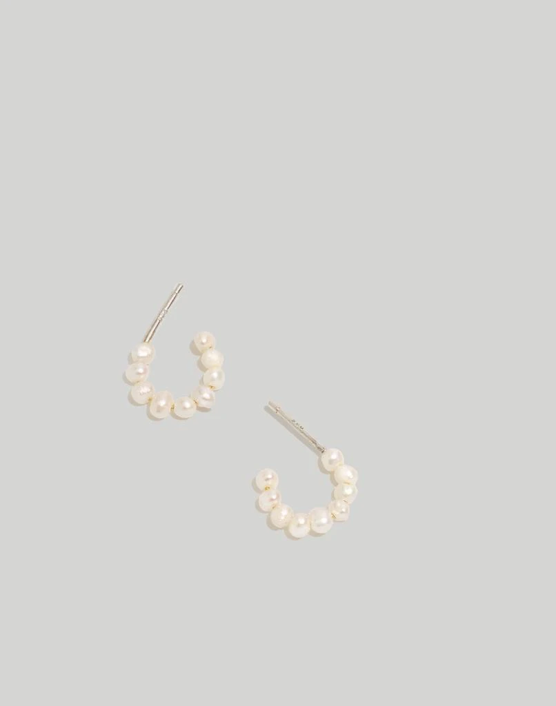商品Madewell|Freshwater Pearl Huggie Hoop Earrings,价格¥235,第1张图片