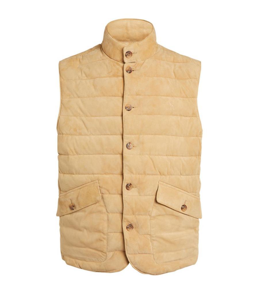 商品Ralph Lauren|Suede Padded Gilet,价格¥9440,第1张图片