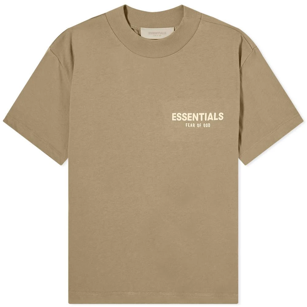 商品Essentials|FEAR OF GOD ESSENTIALS Women's Logo Tee - Oak,价格¥282,第1张图片