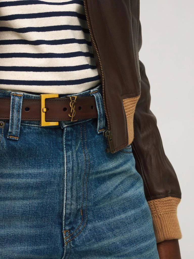 商品Yves Saint Laurent|30mm Monogram Leather Belt,价格¥4447,第1张图片详细描述
