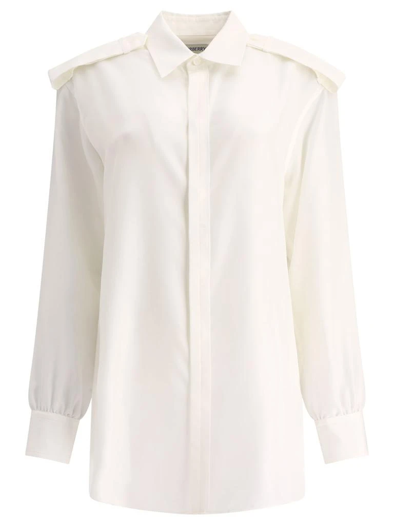 商品Burberry|Silk Shirt Shirts White,价格¥4831,第1张图片