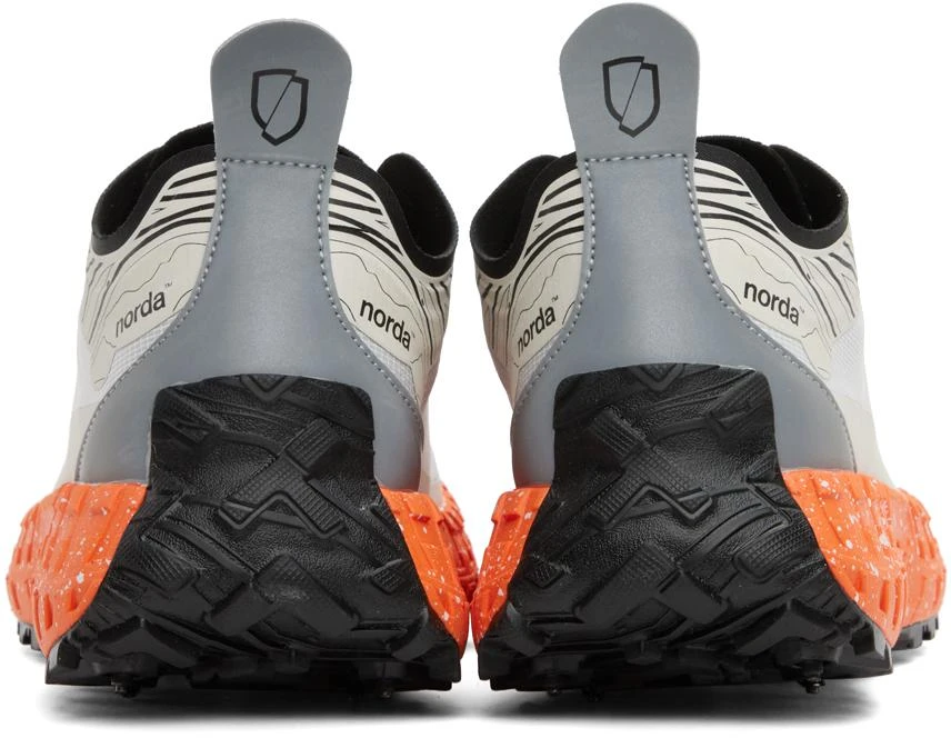 商品Norda|Gray & Orange norda 001 G+ Spike Sneakers,价格¥3330,第2张图片详细描述