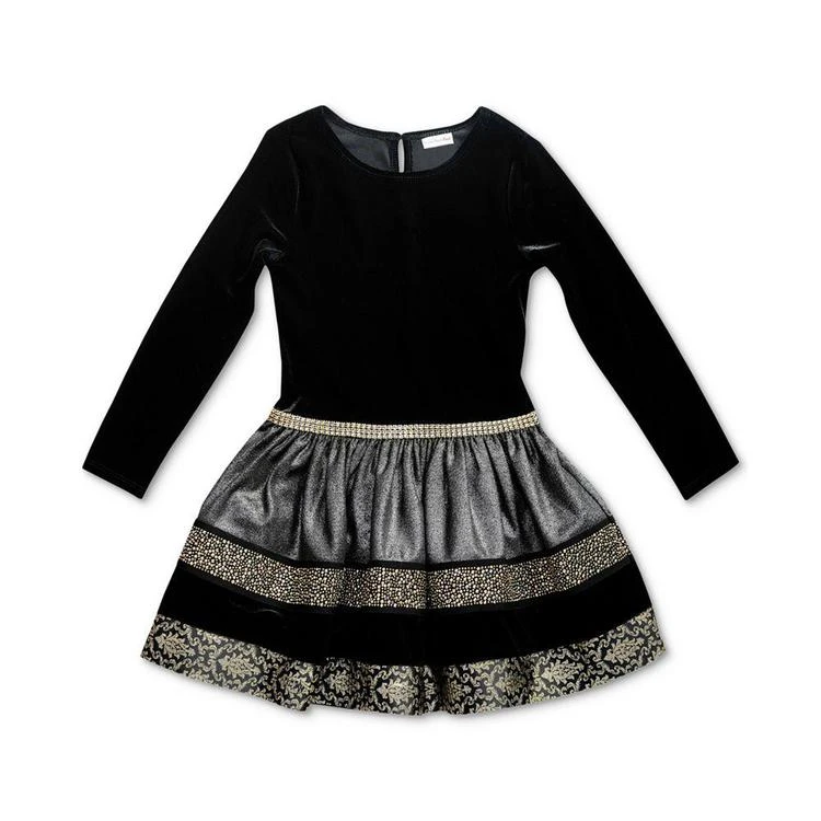 商品Sweet Heart Rose|Velvet Drop-Waist Dress, Little Girls (4-6X),价格¥187,第1张图片