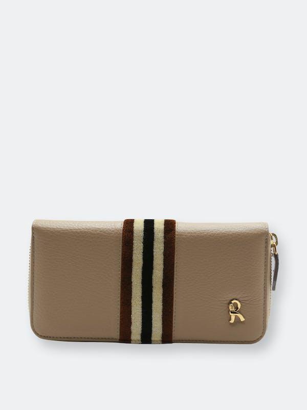 商品ROBERTA DI CAMERINO|Roberta di Camerino Women's Striped Portafogli Zip Leather Wallet,价格¥1244,第1张图片