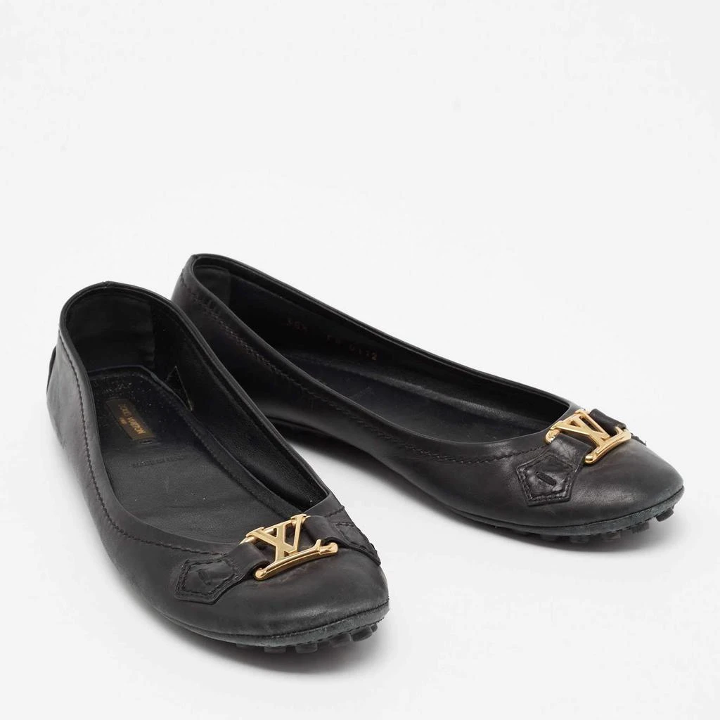 商品[二手商品] Louis Vuitton|Louis Vuitton Black Leather Oxford Ballet Flats Size 38.5,价格¥990,第4张图片详细描述