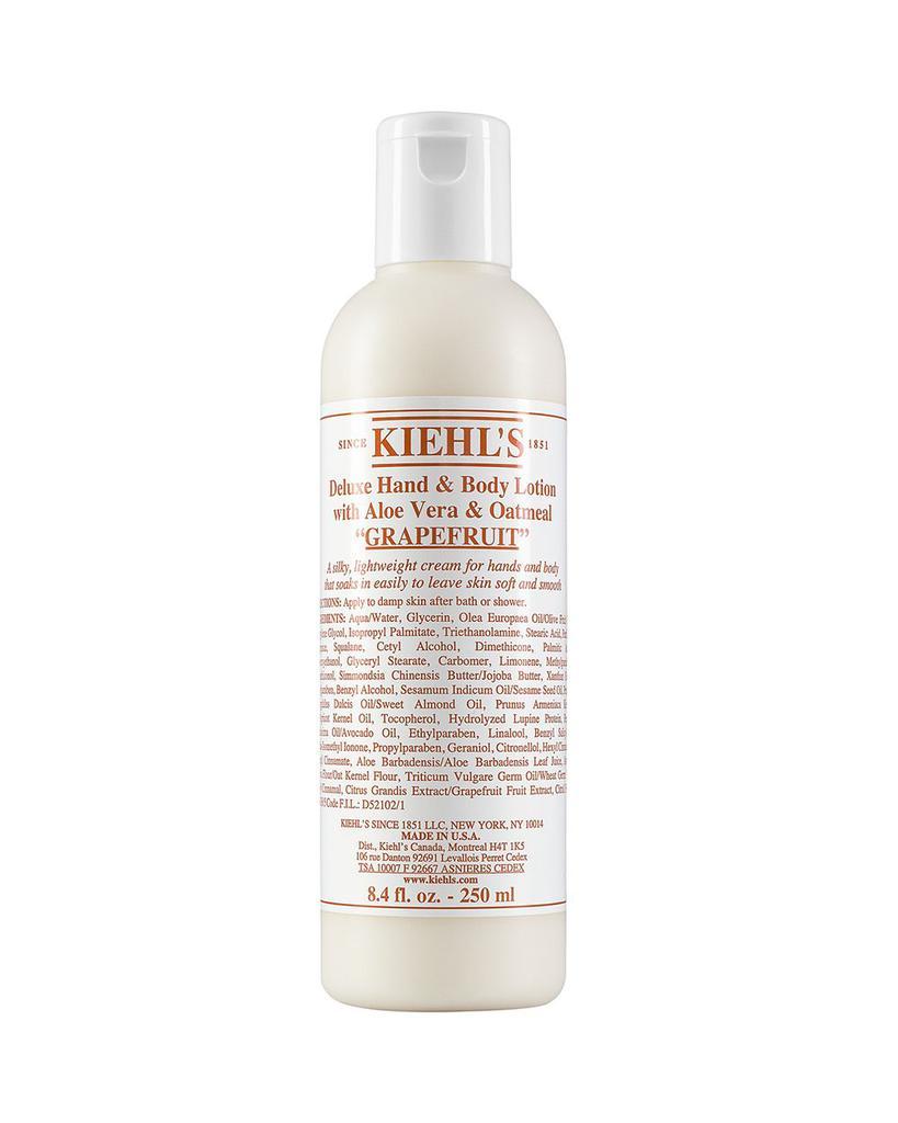 商品Kiehl's|Deluxe Hand & Body Lotion with Aloe Vera & Oatmeal in Grapefruit 8.4 oz.,价格¥161,第1张图片