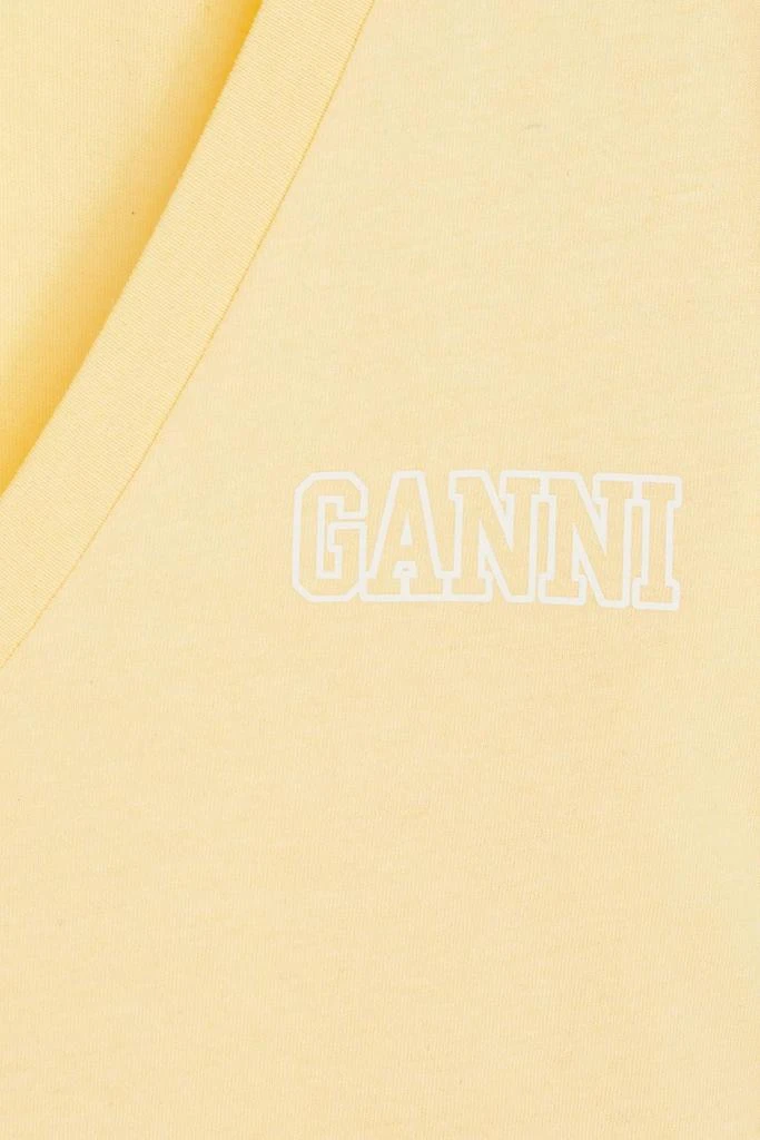 商品Ganni|Printed cotton-blend jersey T-shirt,价格¥280,第4张图片详细描述