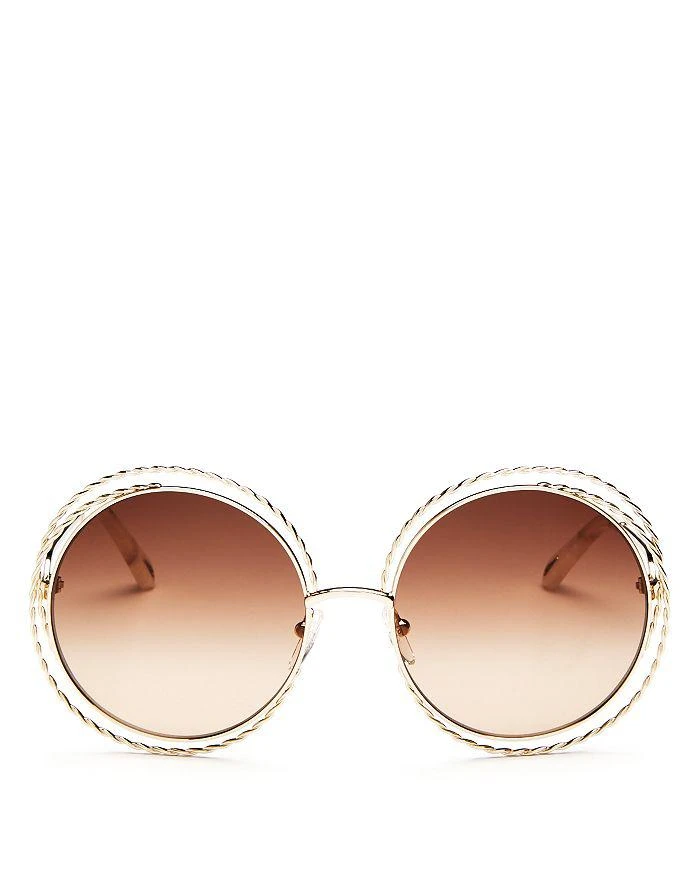 商品Chloé|Women's Carlina Torsade Oversized Round 墨镜, 58mm,价格¥3326,第1张图片