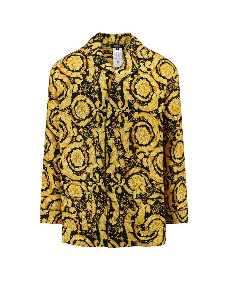 商品Versace|Sik pajama shirt with Barocco motif,价格¥5282,第1张图片