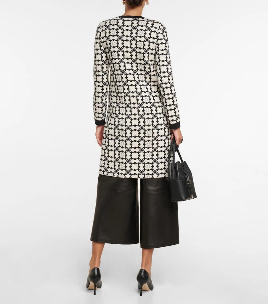 商品Salvatore Ferragamo|Gancini Galore提花羊毛大衣,价格¥18589,第3张图片详细描述