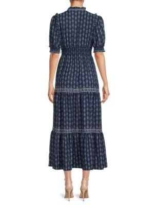 Print Tiered Midi Dress商品第2张图片规格展示