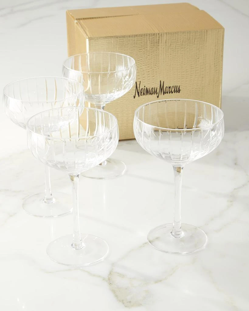 商品Neiman Marcus|Cut Coupe Glass, Set of 4,价格¥929,第1张图片