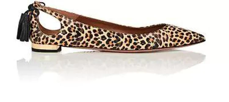 商品Aquazzura|Forever Marilyn Snakeskin Flats,价格¥2598,第1张图片