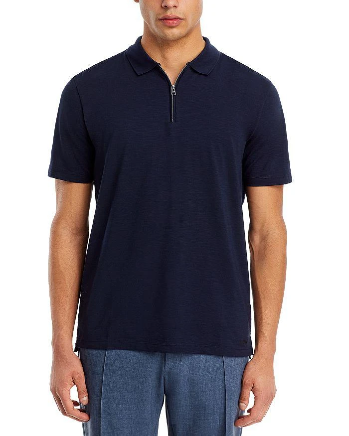 商品Hugo Boss|Dekok Quarter Zip Short Sleeve Polo Shirt,价格¥1001,第3张图片详细描述