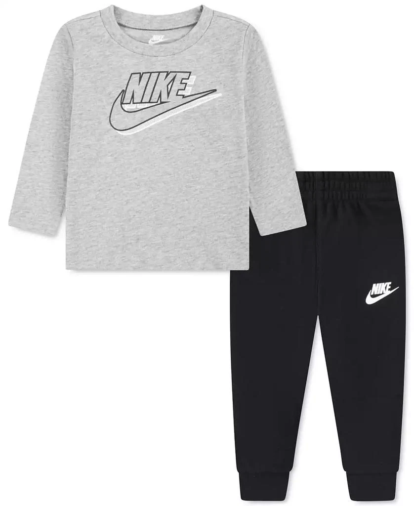 商品NIKE|Baby Boys 2-Pc. Swoosh Long-Sleeve T-Shirt & Joggers Set,价格¥244,第1张图片