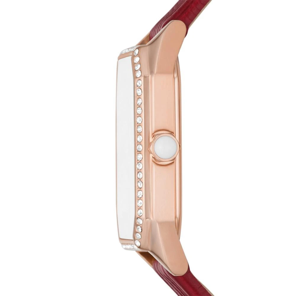 商品Emporio Armani|Women's Gioia Rose Gold-Tone Stainless Steel Leather Strap Watch 24mm,价格¥1834,第2张图片详细描述