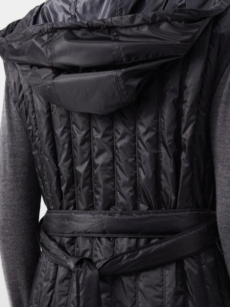 商品Moncler|Drava hooded belted longline quilted gilet,价格¥3298,第4张图片详细描述