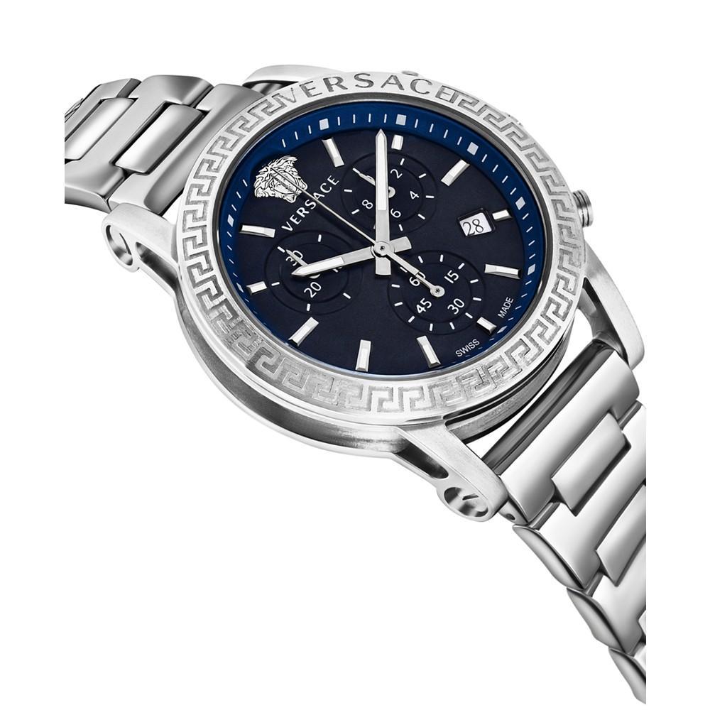 商品Versace|Women's Swiss Chronograph Sport Tech Stainless Steel Bracelet Watch 40mm,价格¥9551,第5张图片详细描述