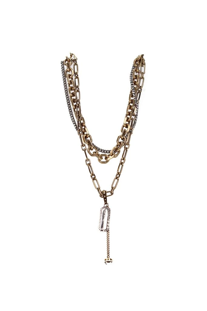商品Alexander McQueen|Necklaces Brass Gold Silver,价格¥3195,第1张图片
