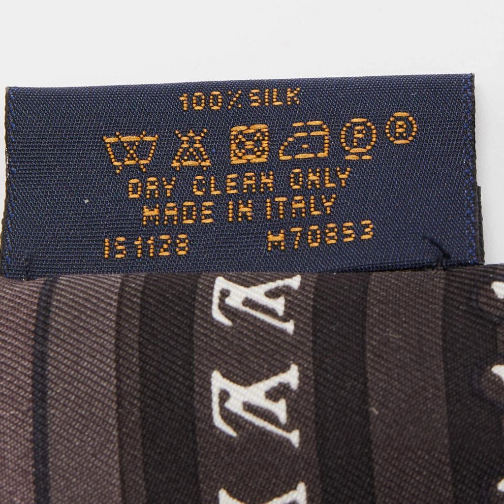 商品[二手商品] Louis Vuitton|Louis Vuitton Brown Logo Printed Silk Twilly,价格¥3440,第5张图片详细描述